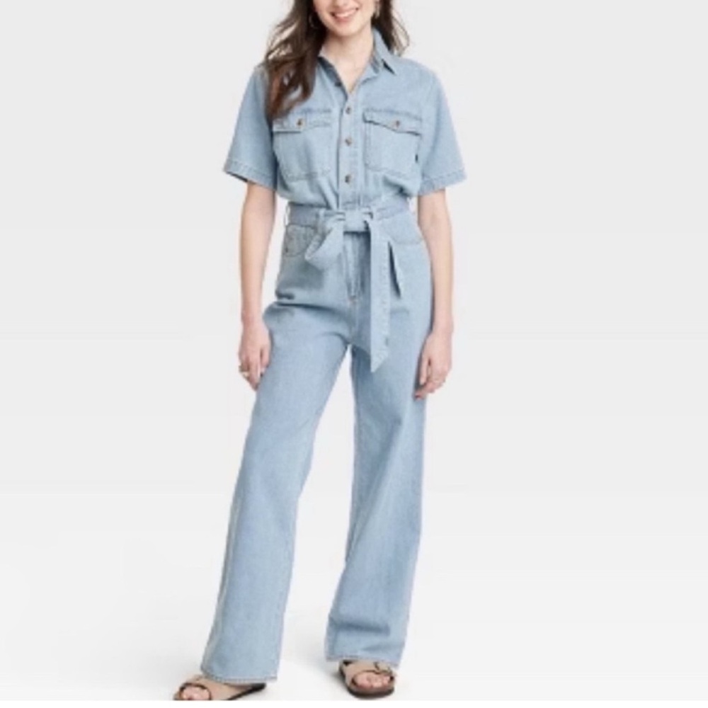 Universal Thread Light Blue Denim Jumpsuit